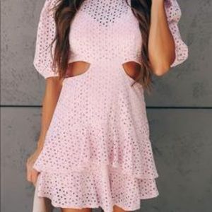 Vici Dolls Pink Eyelet Dress NWT